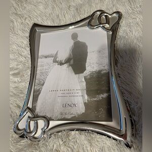 Lenox Kirk Stieff Wedding Promises Silverplate Love Hearts Picture Frame 8x10